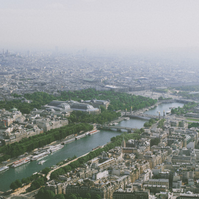 Vy från Eiffeltornet i Paris